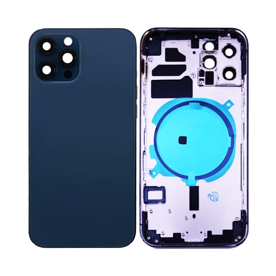 Tampa Traseira+Frame Apple iPhone 12Pro Azul Pacífico Tampa Traseira+Frame Apple iPhone 12Pro Azul Pacífico